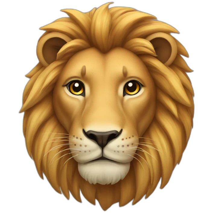 A lion looks like a horse emoji