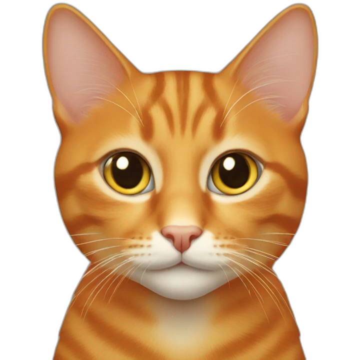 orange female tabby cat emoji