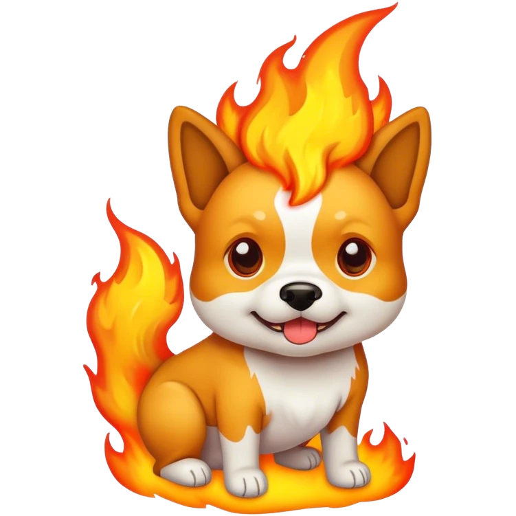 Dog on fire  emoji