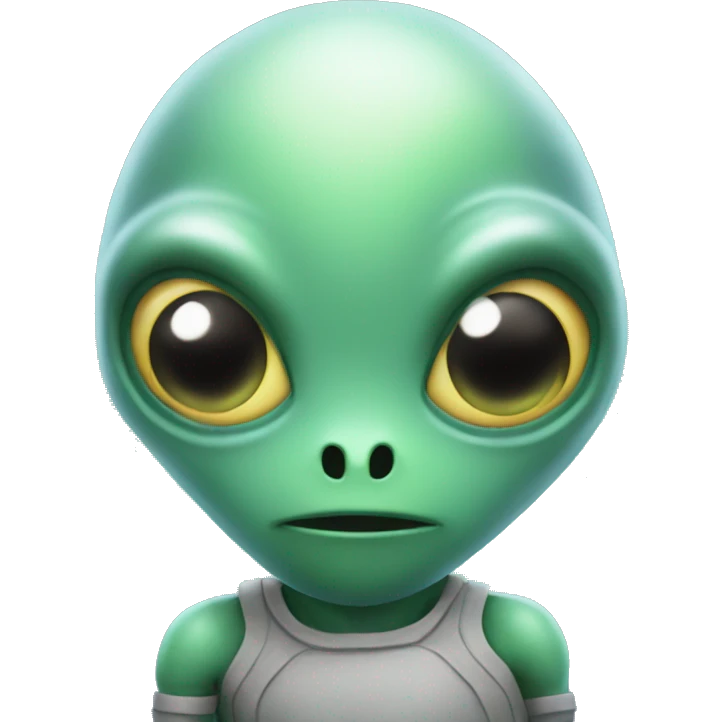 alien with a big heart emoji