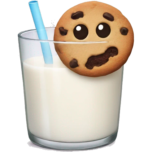 Cookie and milk emoji