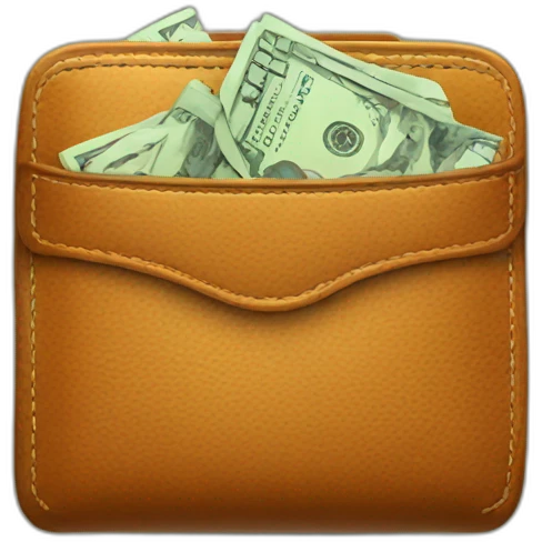 A wallet with money outside  emoji