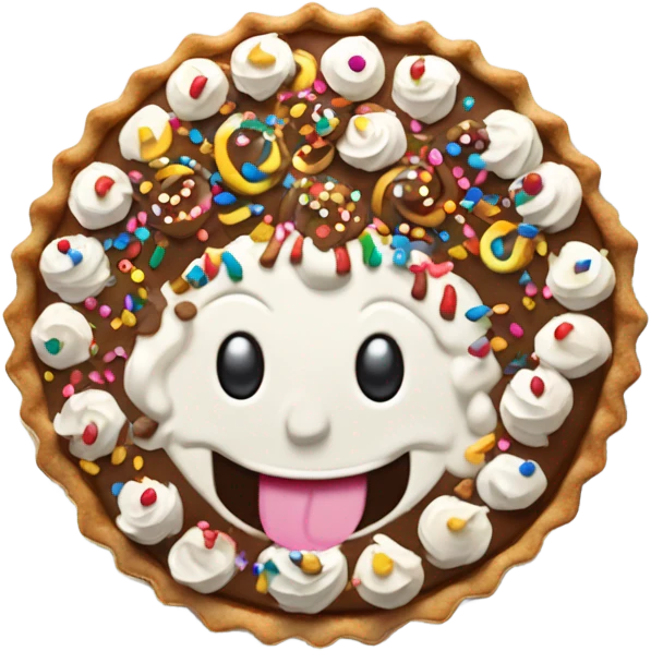 Happy cream filled pie emoji