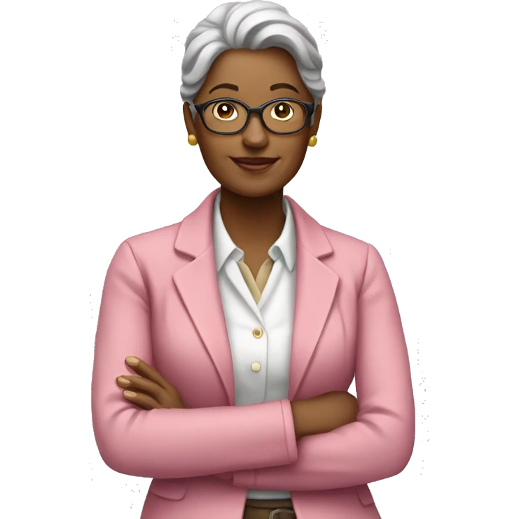 Historian tutor woman in a pink jacket emoji