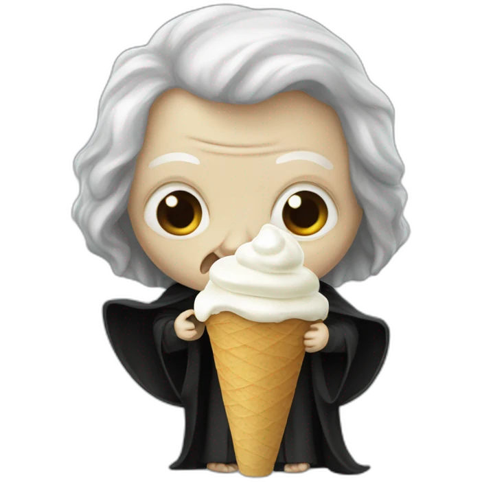 Palpatine eating an ice cream emoji
