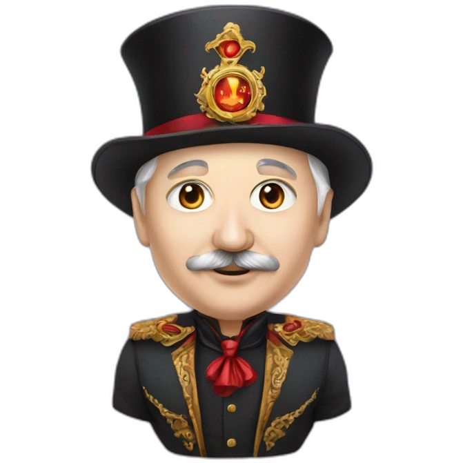 Emoji of President Lukashenko in a magician costume emoji