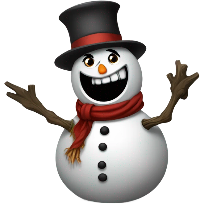 Scary snowman  emoji