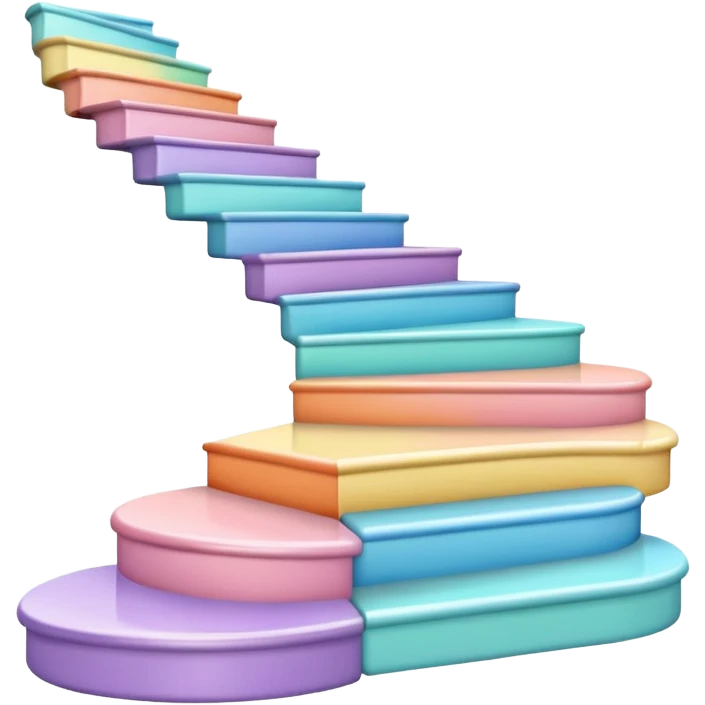 Colorful shiny pastel staircase  emoji