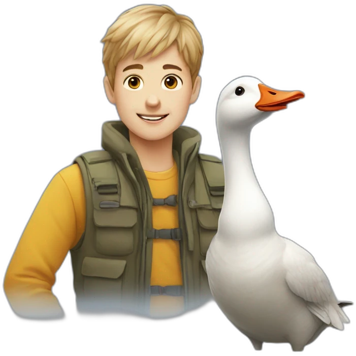 goose and boy emoji