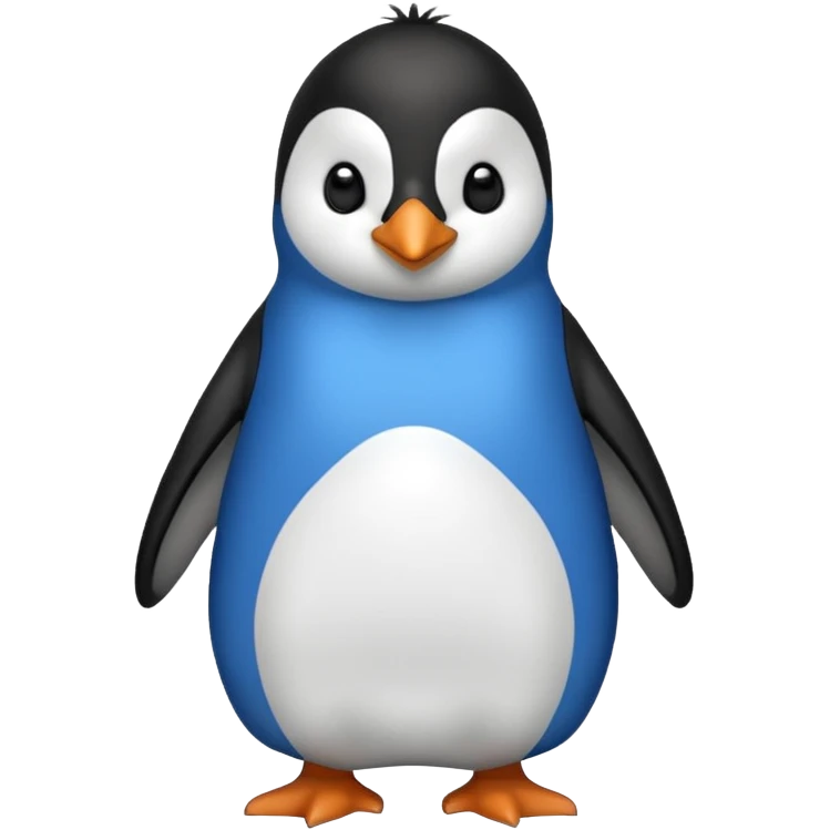 A blue shirt with penguin emoji