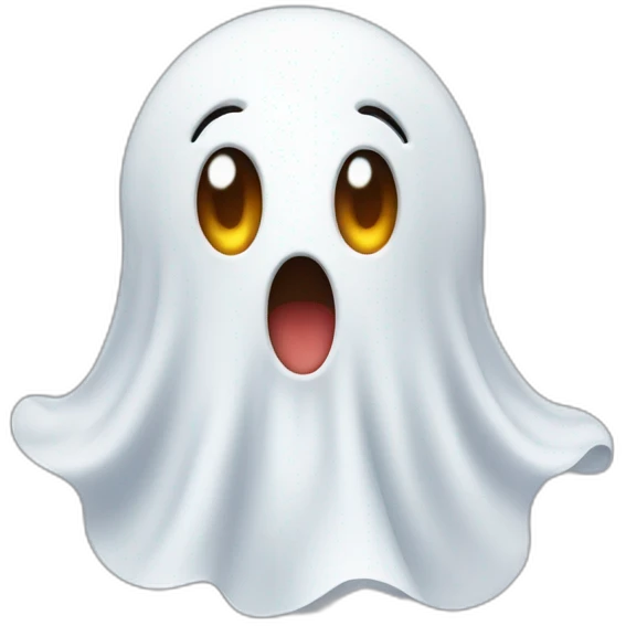 BOO ghost from Mario with pacifier emoji