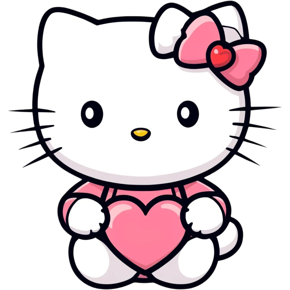 Hello kitty heart cute  emoji