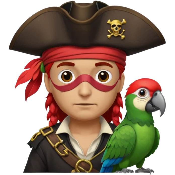 pirate and parrot emoji