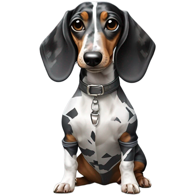 Arlequin dachshund emoji