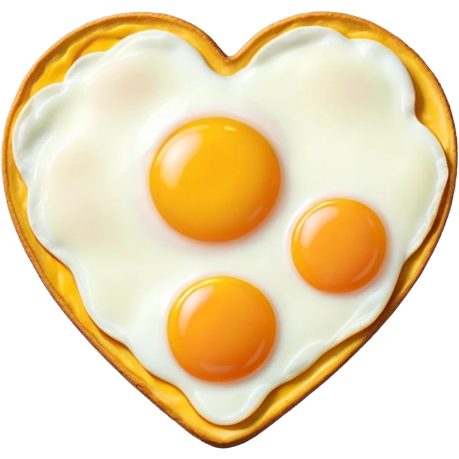 pan egg heart shape 2 eggs emoji
