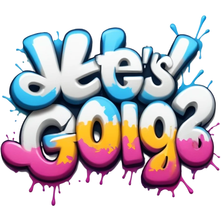 Graffiti the word let's go  emoji