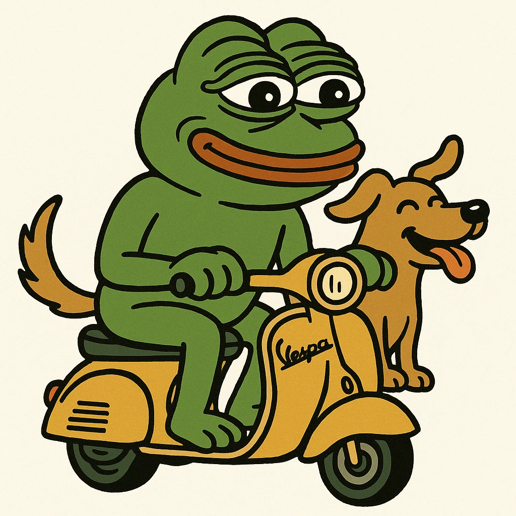 man and his pet dog riding a vespa emoji