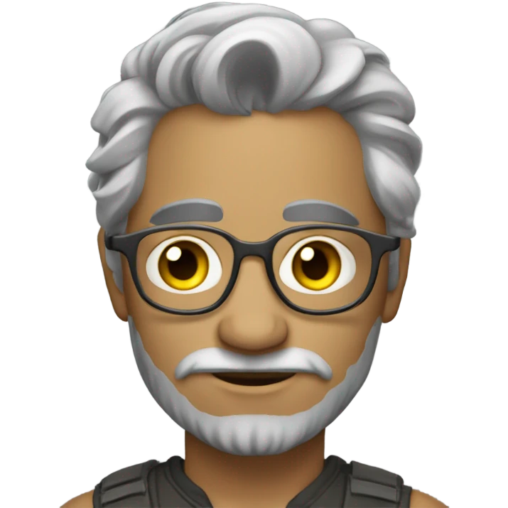 Серый кот с желтыми глазами emoji