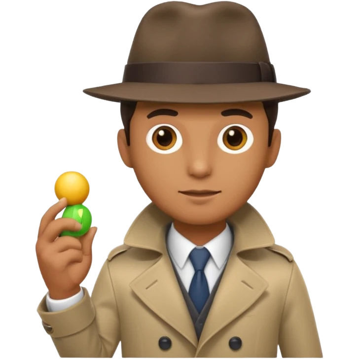 Detective  with toy  emoji