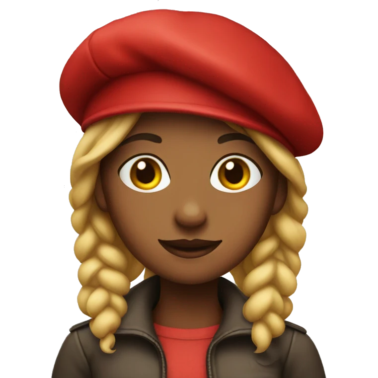 a girl in a red beret emoji