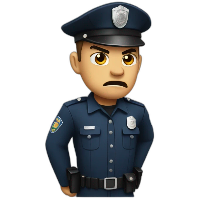 Angry policeman emoji