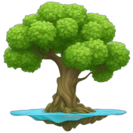 floating tree emoji