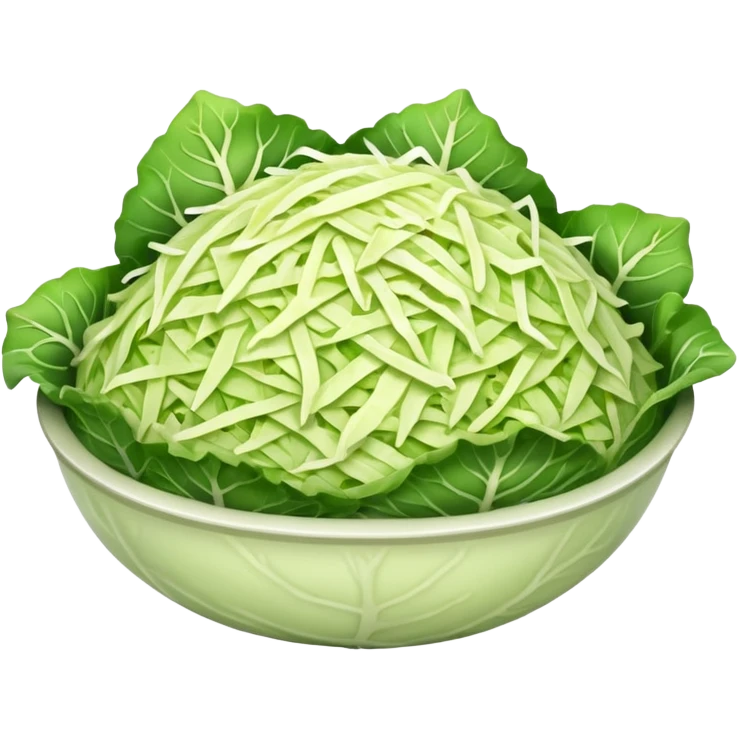 a big pile of grated cabbage without leaves emoji