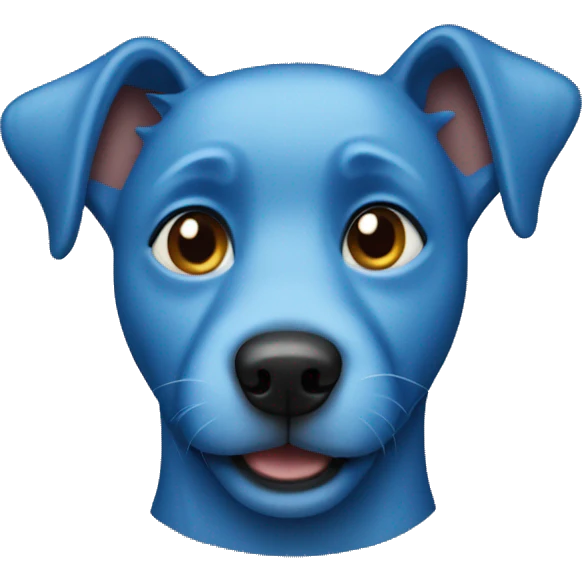 Blue dog emoji