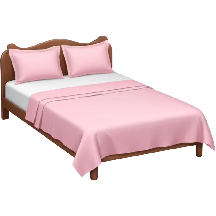 a white aestetic bed with pink linens  emoji