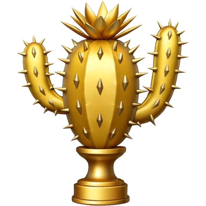 gold cactus trophy  emoji