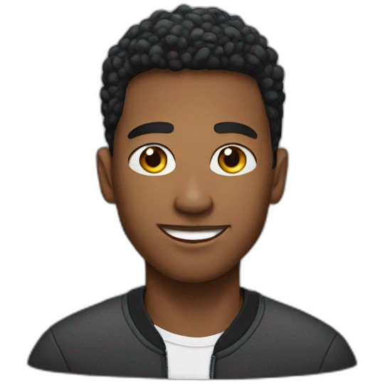Young Man with air pods emoji