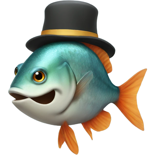 fish with hat emoji
