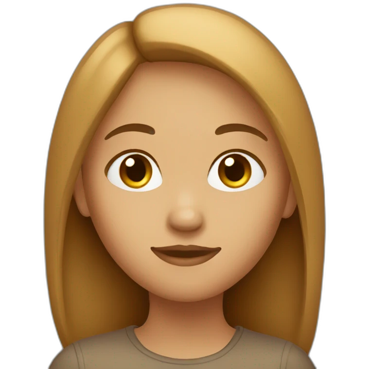 light brown head girl emoji