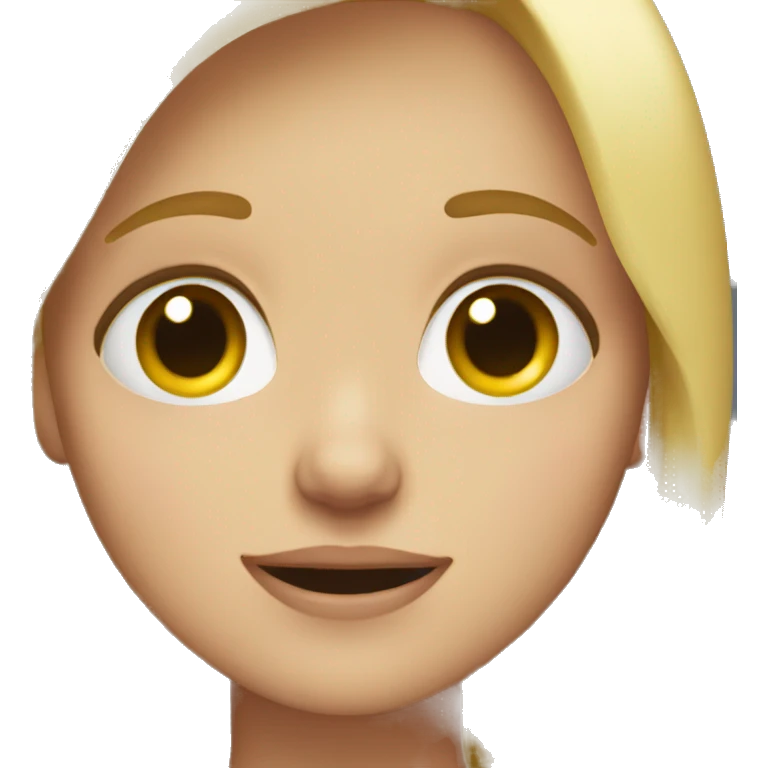 Blonde girl happy but crying tears emoji