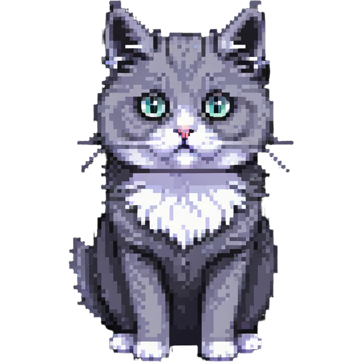 fluffy cat with big eyes emoji