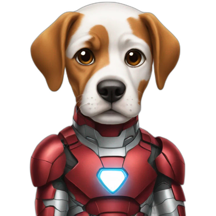Dog in ironman suit emoji