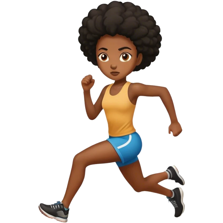 Black girl running emoji
