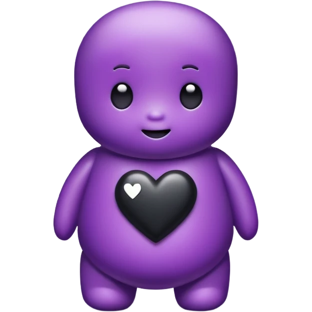 Tellytubby black heart emoji