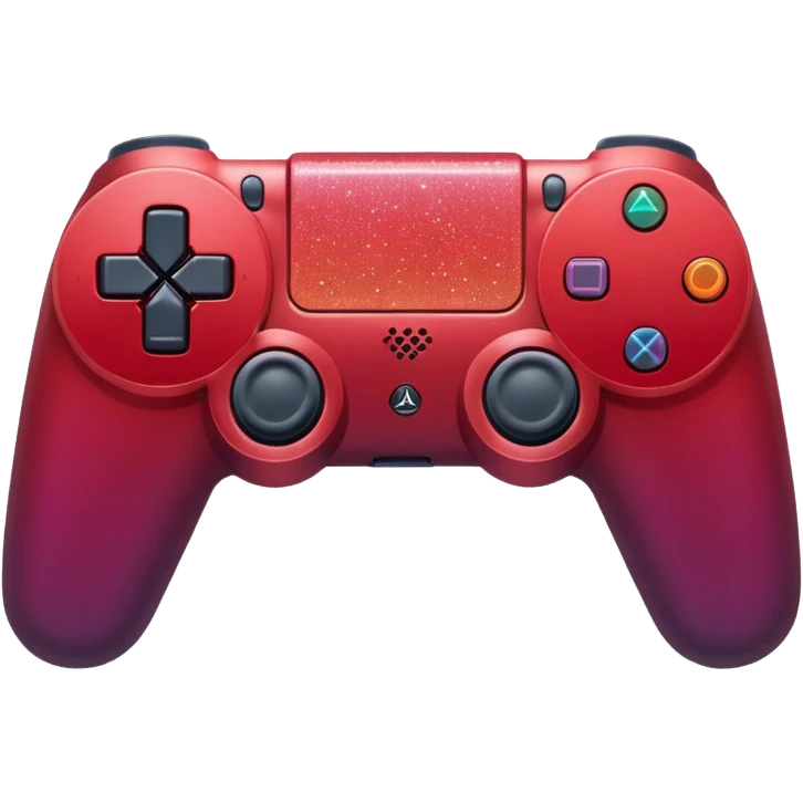 red ombre PlayStation console with glitter emoji