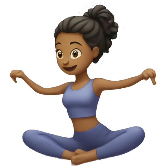 Girl doing Pilates emoji