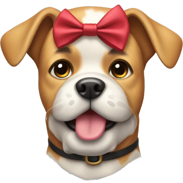 Dog York with a bow emoji