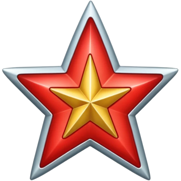 red 5 stars crest emoji