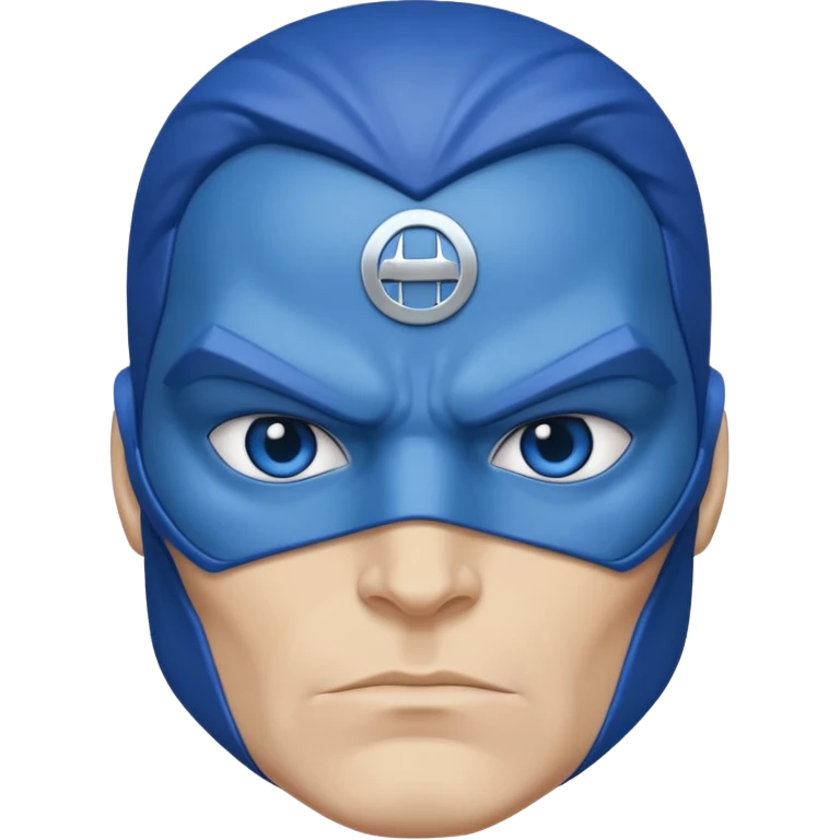 Blue halmat super hero face emoji