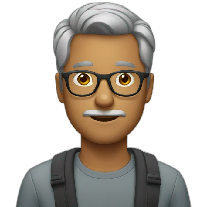 man with glasses emoji