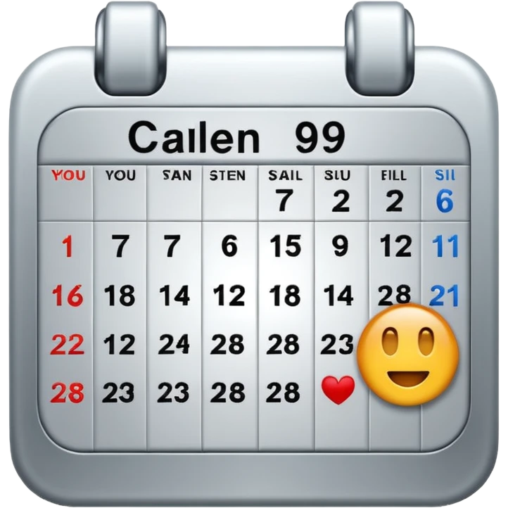 Calendar organiser emoji