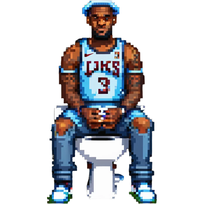 LeBron James on a toilet emoji
