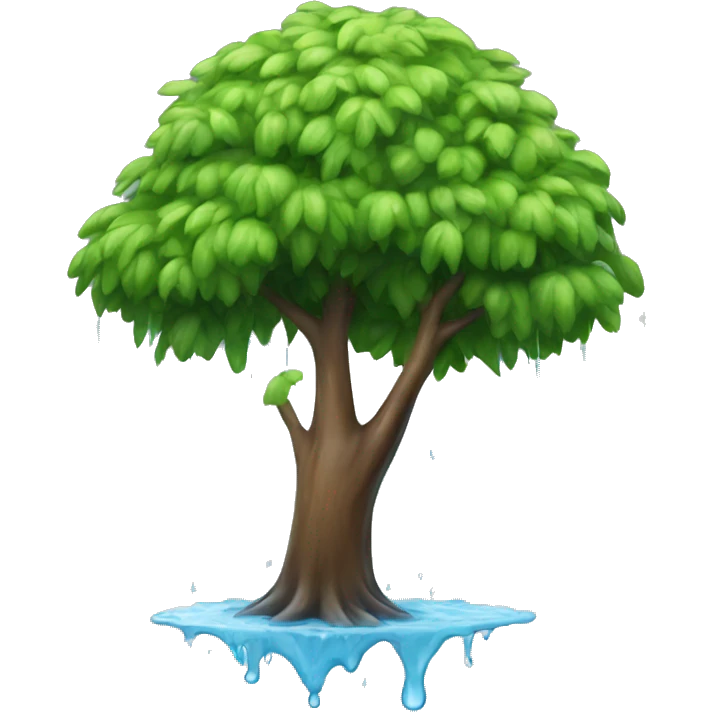 tree can lean when it is wet emoji