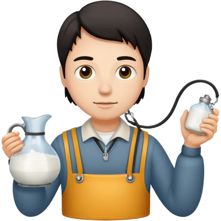 Salt Jug with leash in hand emoji