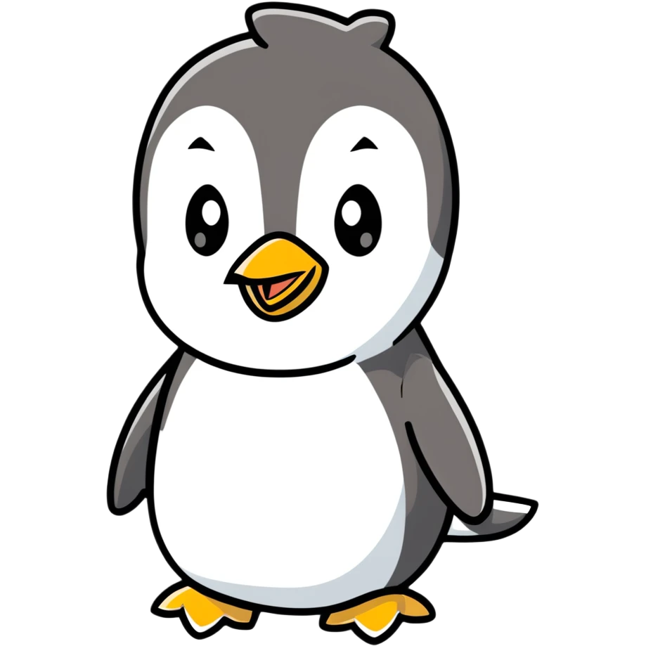 Penguin confused emoji