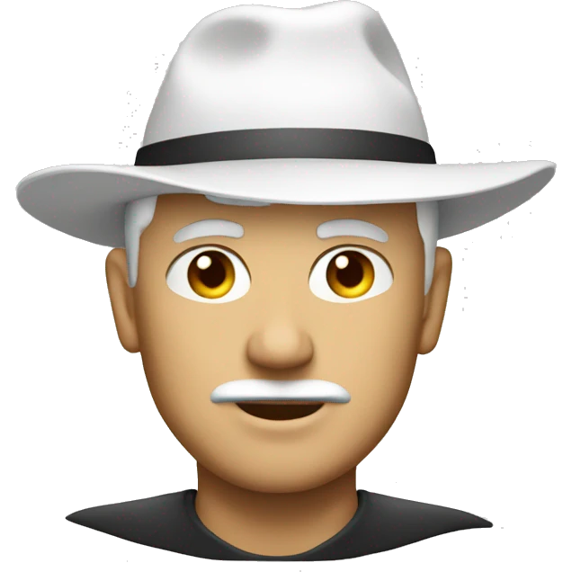 man with pointy white hat emoji